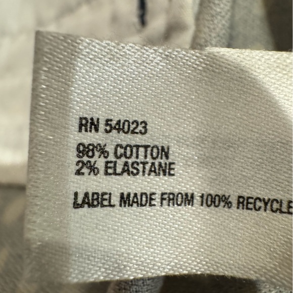 GAP slim cropped pants, size 6, stretch cotton, blue and white pattern. - Picture 5 of 5